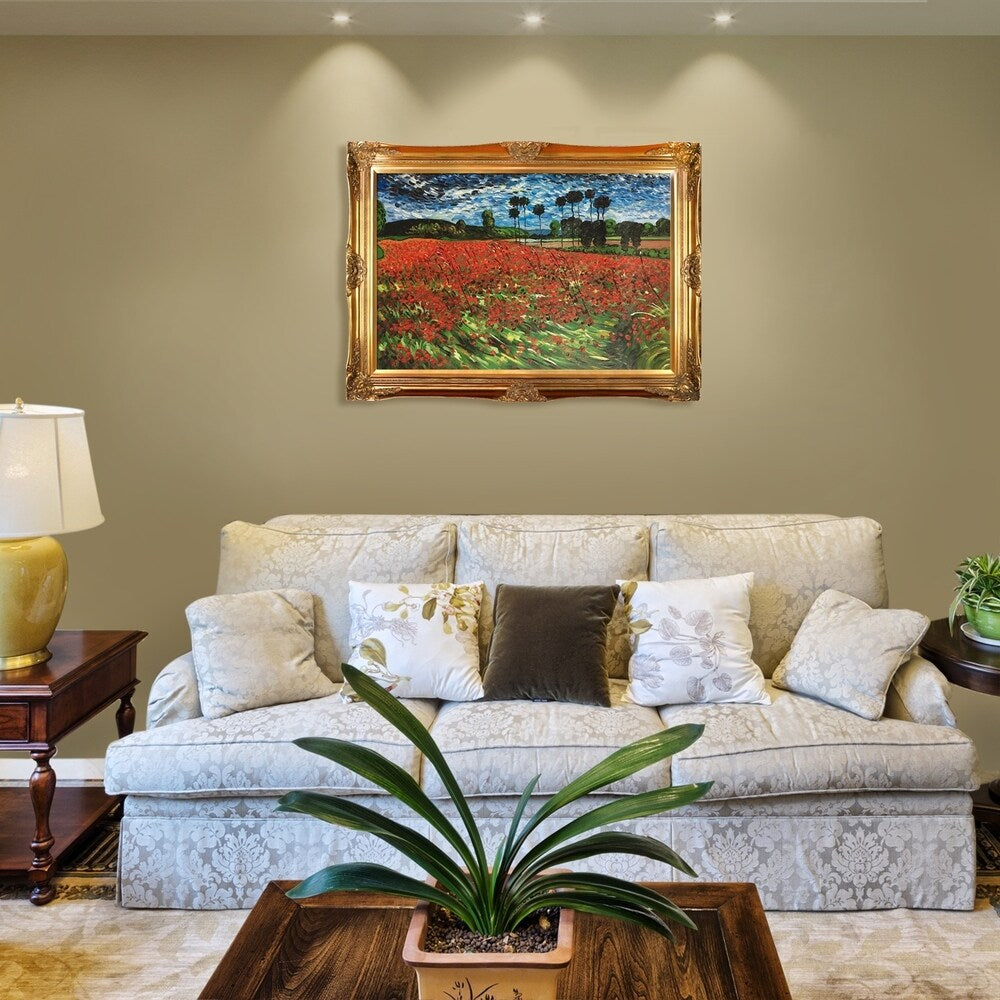 La Pastiche Vincent Van Gogh 'Field of Poppies' Hand Painted Oil Reproduction