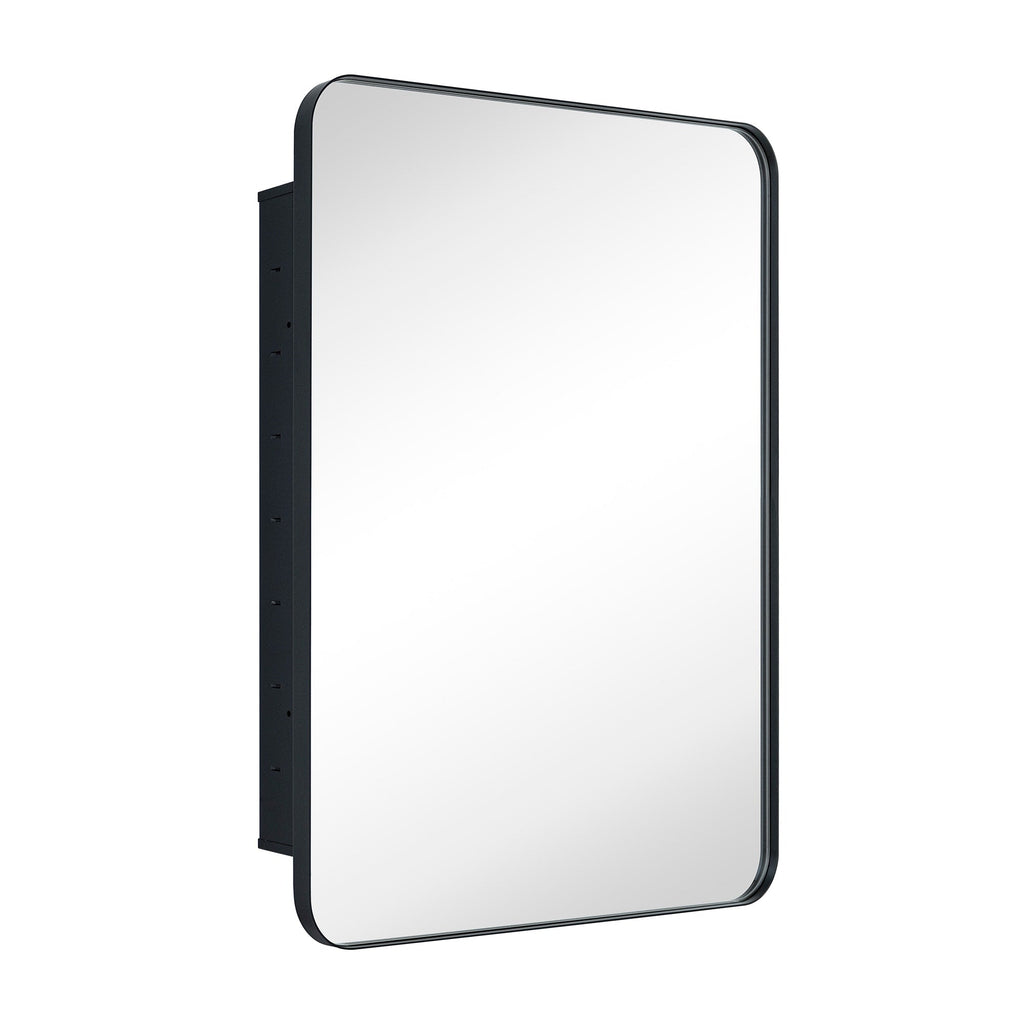 TEHOME WH Recessed Framed Medicine Cabinet with Mirror and Adjustable Shelves