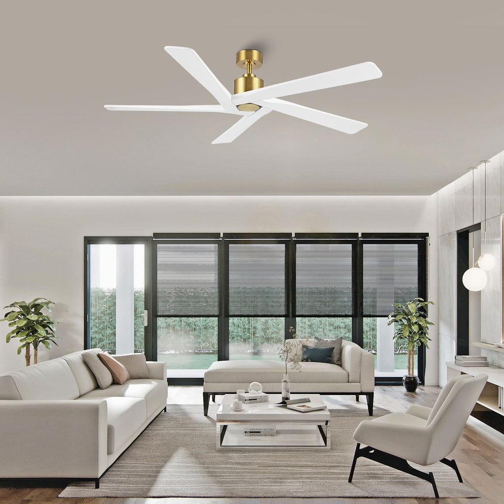 WINGBO 54 Inch DC Motor Indoor Ceiling Fan without Lights - N/A