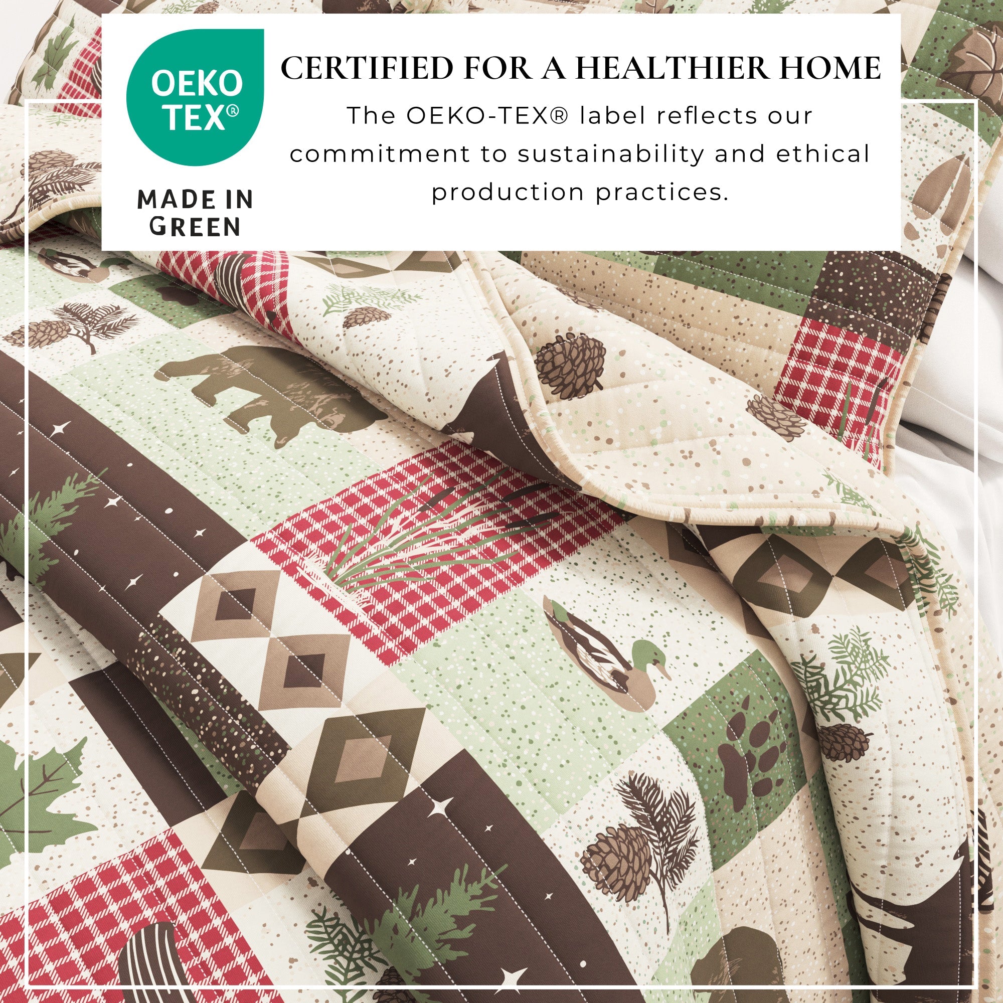 Wilder Collection 3 Piece Lodge Quilt Set